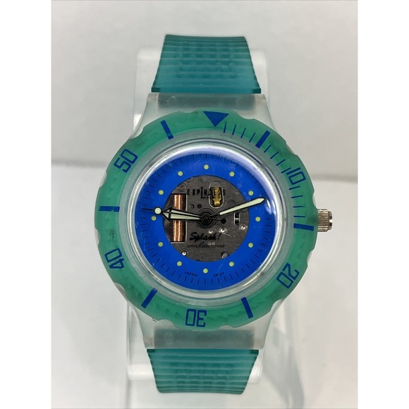 Vintage La Express Splash Women's Quartz Watch RARE Plastic Band- New Battery - Picture 1 of 9